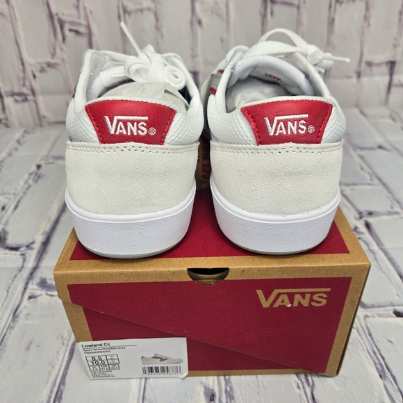 NWT Vans Lowland Cc Sport White Red Mid Grey Skate Shoes M 8.5/W 10 VN000BWBWRQ - Picture 7 of 9